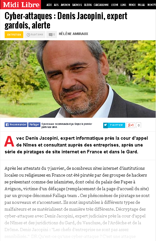 Attention aux cyber attaques
