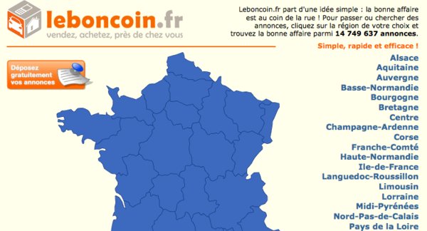 Le site internet leboncoin.fr