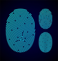 Types of fingerprint patterns vector