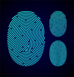 Types of fingerprint patterns vector
