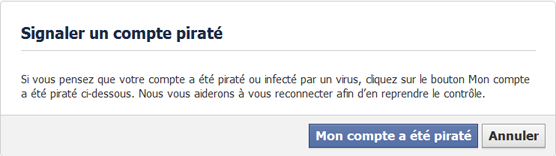 Dénoncer le piratage de son compte Facebook