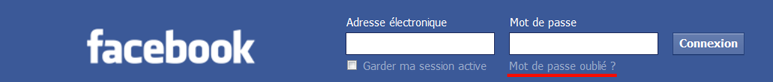 Facebook : j'ai oublié mon mot de passe