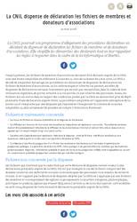 RGPD et associations Dispense de déclaration les fichiers de membres et donateurs d'associations
